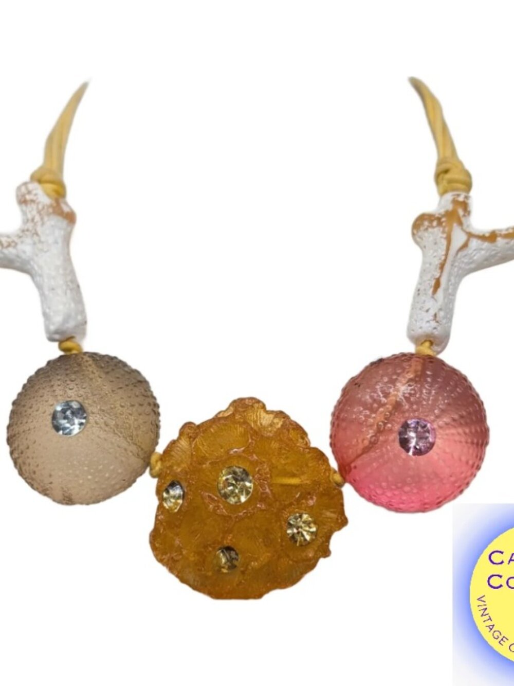 Vintage Signed Ugo Correani Italy Sea Urchin Necklace